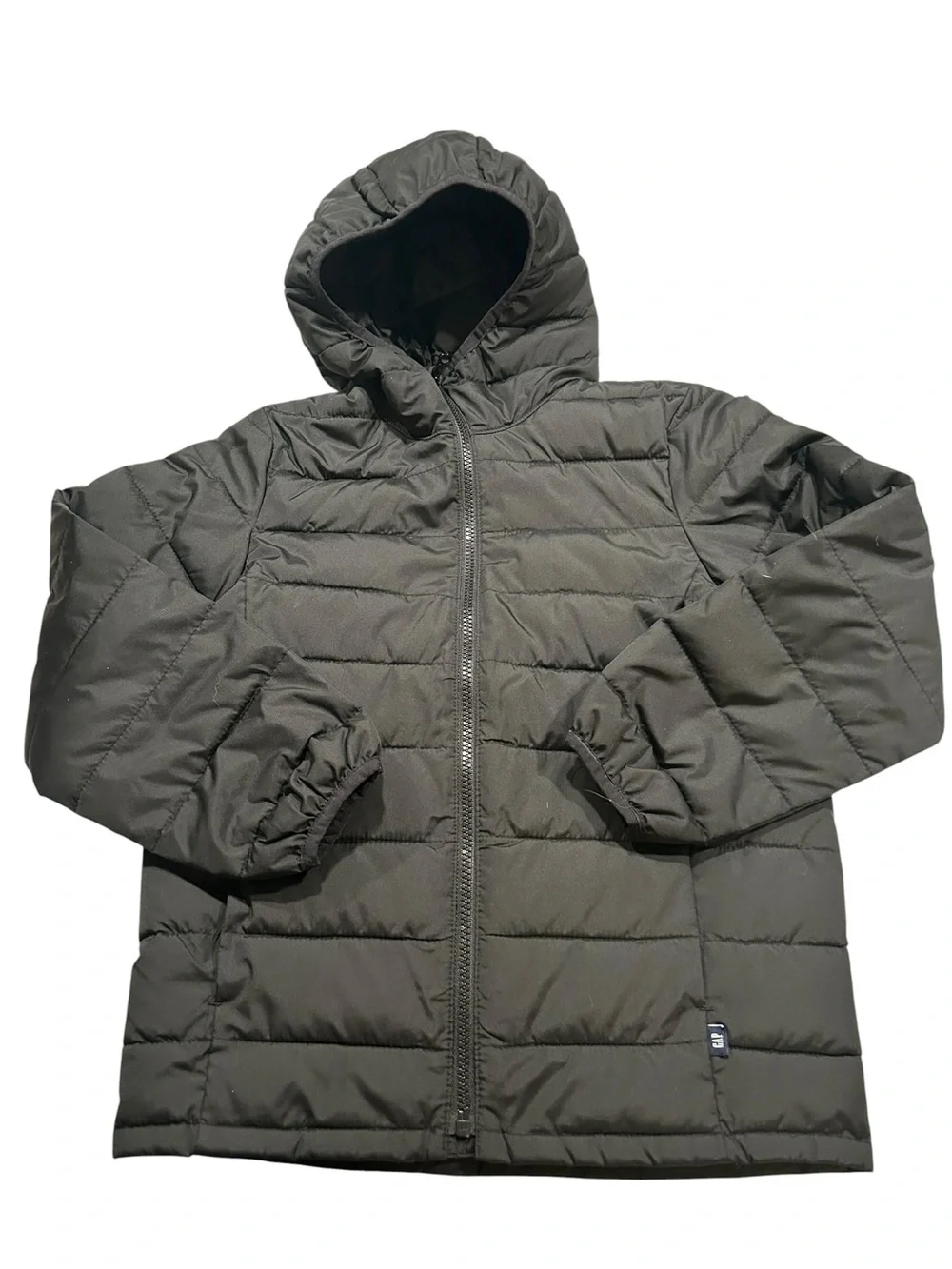 Gap Kids Hooded Puffer Jacket In Dark Blue